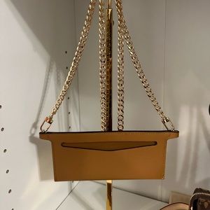 Long wallet insert + gold chain (brown)